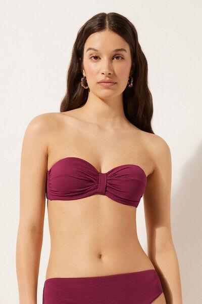Burgundy Bandeau Bikini Top, 5501_116E, large image number 1