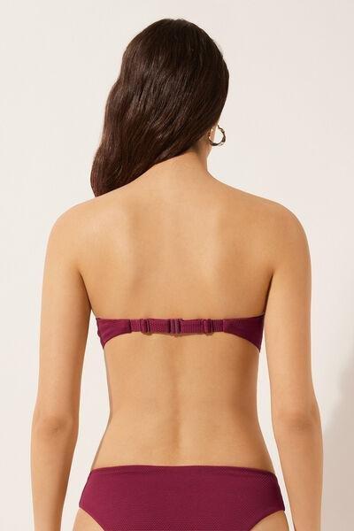 Burgundy Bandeau Bikini Top, 5501_116E, large image number 2