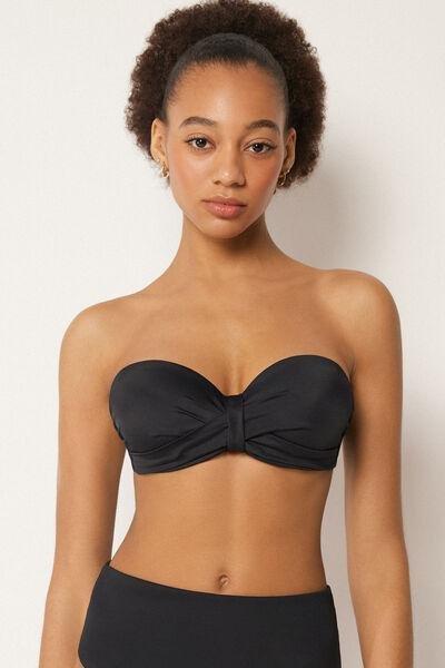 Black Premium Sculpt Bandeau Bikini Top, 5501_163E, large image number 0