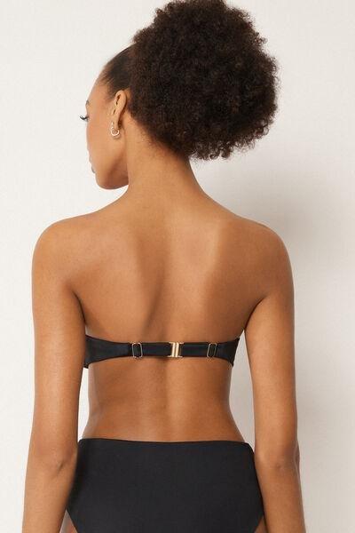 Black Premium Sculpt Bandeau Bikini Top, 5501_163E, large image number 2