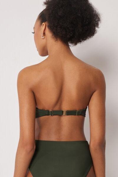 Green Premium Sculpt Bandeau Bikini Top, 5501_164E, medium