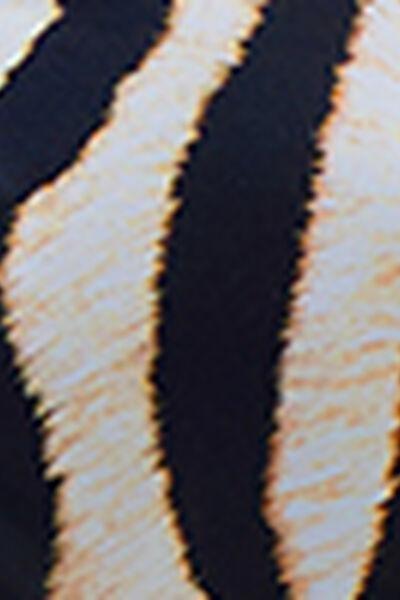 White/Black Savannah Zebra Bandeau Bikini Top, 5501_247E, large image number 4