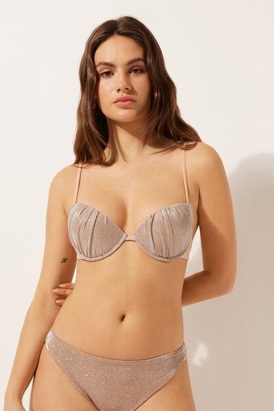 Gold Padded Push-Up Bikini Top, , large image number 0