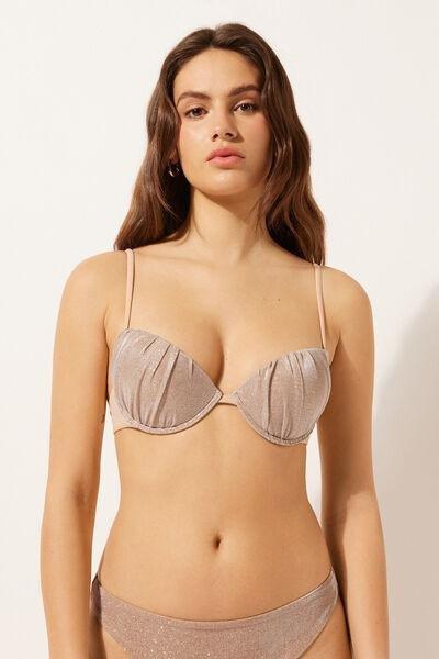 Gold Padded Push-Up Bikini Top, , large image number 1