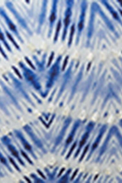 Blue/White Padded Push-Up Bikini Top, 5501_184E, large image number 4