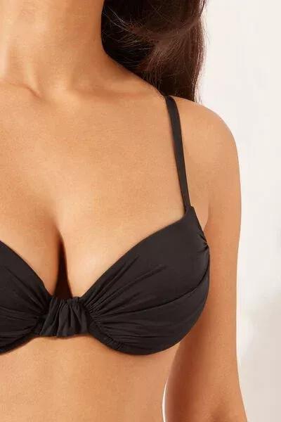 Black Padded Push-Up Bikini Top, 5501_820C, large image number 3