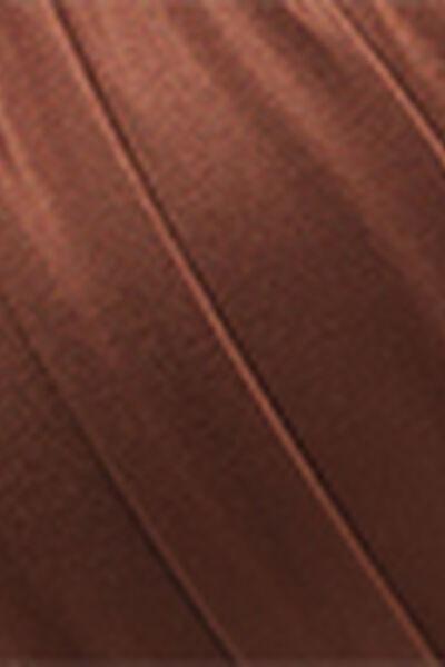 Brown Shiny Satin Push-Up Bikini Top, 5501_040E, large image number 4