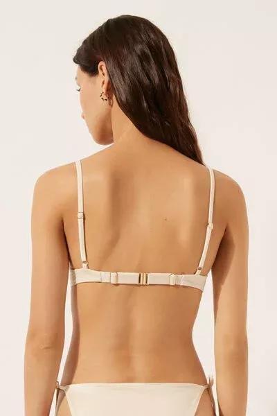 White Push-Up Bikini Top Shiny Satin, 5501_148E, large image number 2