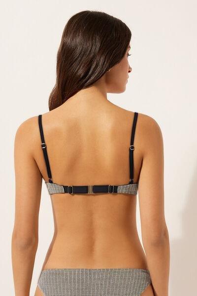 Gold/Black Push-Up Bikini Top, 5501_146E, large image number 2