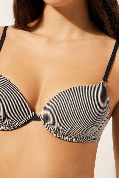 Gold/Black Push-Up Bikini Top, 5501_146E, large image number 3