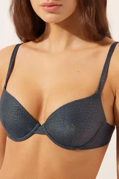 Blue Glowing Python Push-Up Bikini Top, 5501_167E, large image number 3