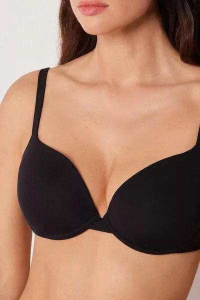 Black Premium Fit Push-Up Bikini Top, 5501_160E, large image number 1