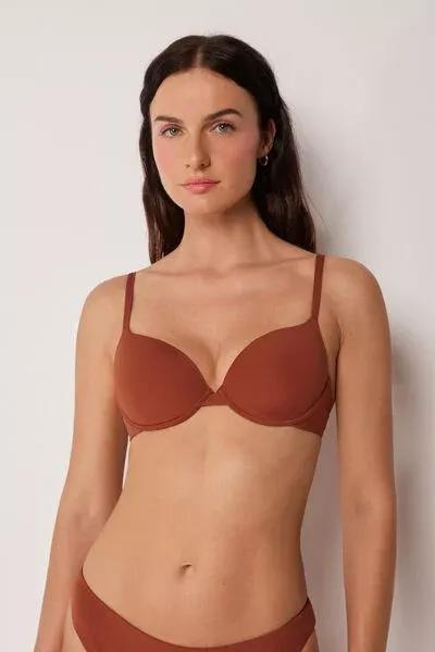 Brown Premium Fit Push-Up Bikini Top, 5501_161E, large