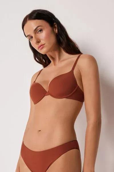 Brown Premium Fit Push-Up Bikini Top, 5501_161E, large image number 1