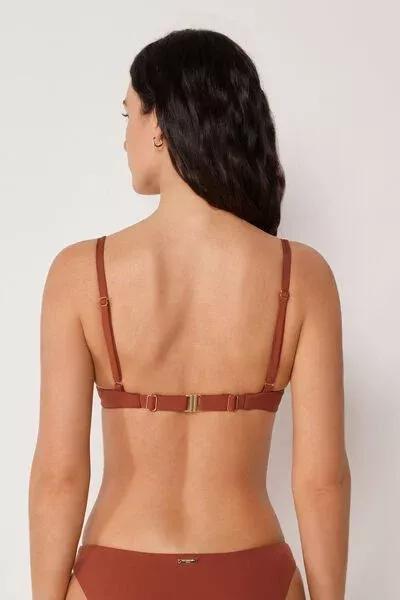 Brown Premium Fit Push-Up Bikini Top, 5501_161E, large image number 2