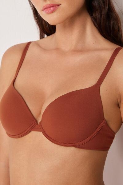 Brown Premium Fit Push-Up Bikini Top, 5501_161E, large image number 3