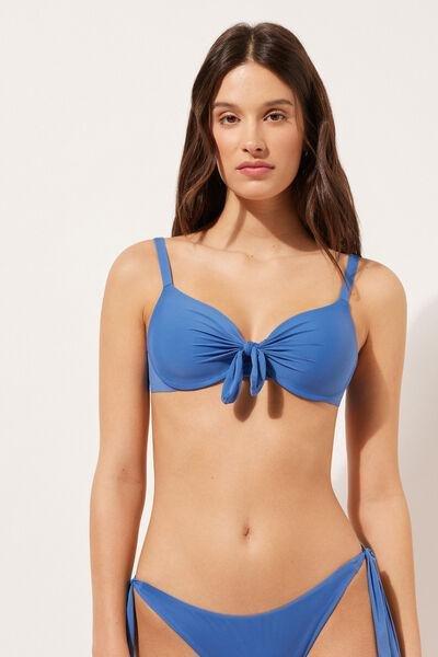 Blue Padded Push-Up Bikini Top, , large image number 0