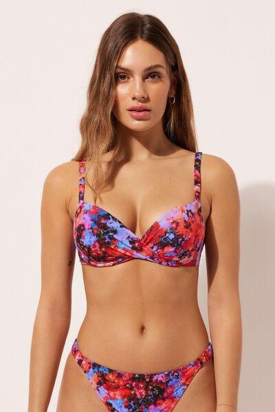Multicolour Super-Padded Push-Up Bikini Top, , large