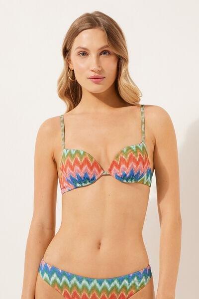 Multicolour Super-Push-Up Bikini Top, 5501_106E, large image number 1