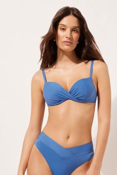 Blue Super Push-Up Bikini Top, , large image number 0