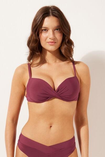 Burgundy Super Push-Up Bikini Top, , large image number 1