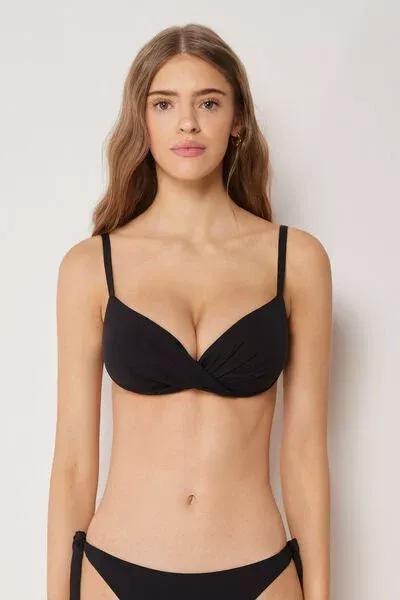 Black Premium Fit Super Push-Up Bikini Top, 5501_160E, medium
