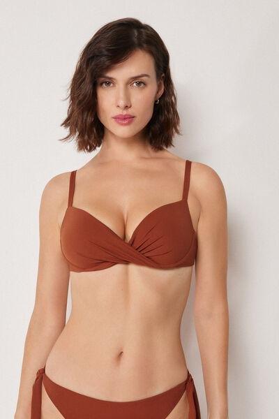 Brown Premium Fit Super Push-Up Bikini Top, 5501_161E, large image number 0
