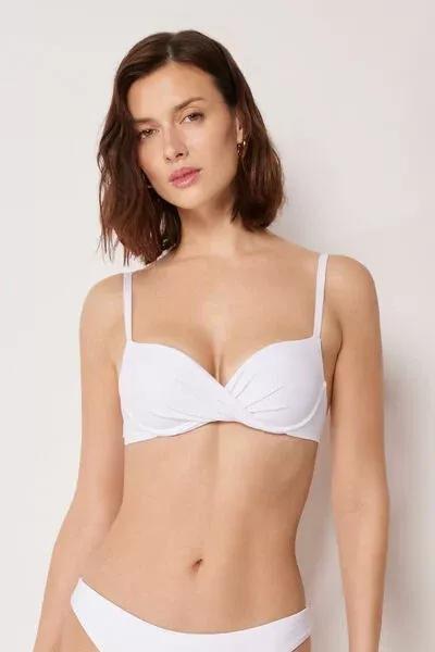 White Premium Fit Super Push-Up Bikini Top, 5501_238E, large image number 0