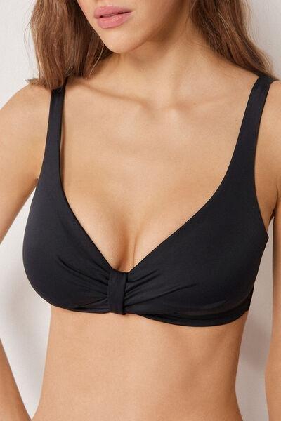 Black Premium Sculpt Classic Triangle Bikini Top, 5501_163E, large image number 4