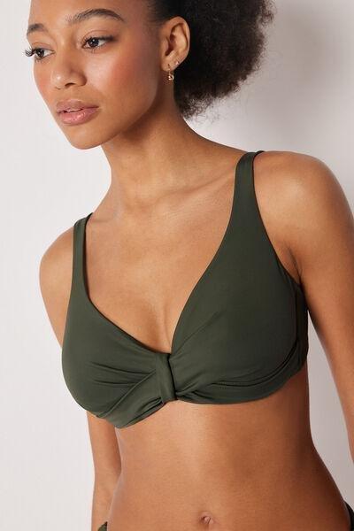 Green Premium Sculpt Classic Triangle Bikini Top, 5501_164E, large image number 4
