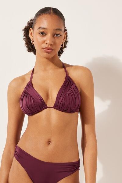 Burgundy Slide Triangle Bikini Top, 5501_102E, large image number 0
