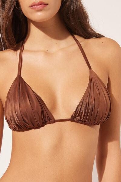Brown Removable Pads Triangle Bikini Top, 5501_040E, large image number 4
