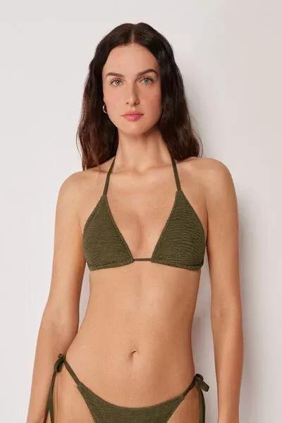 Green Removable Padding Triangle Bikini Top, 5501_158E, large image number 0