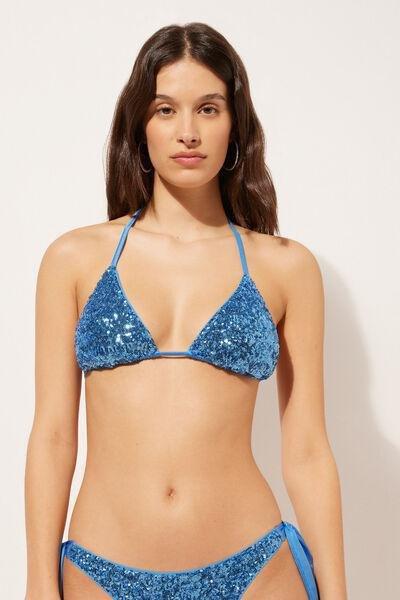 Blue Triangle Bikini Top, , large image number 1