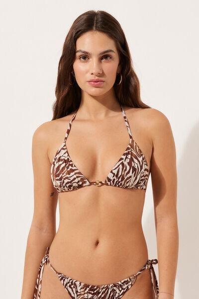 Brown Triangle Bikini Top, 5501_028E, large image number 1