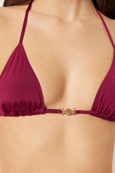 Red Minimal Fit Triangle Bikini Top, 5501_147E, large image number 3