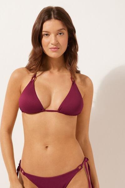 Burgundy Triangle Bikini Top, , large image number 0