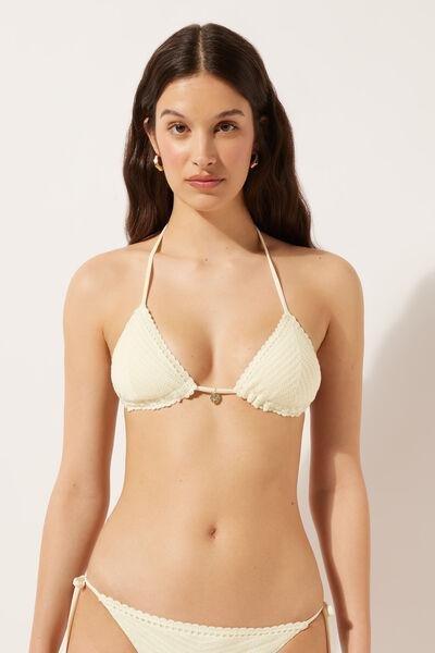 White Triangle Bikini Top, , large image number 1