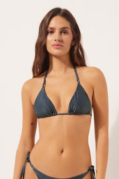 Blue Removable Padding Triangle Bikini Top, 5501_167E, large image number 0