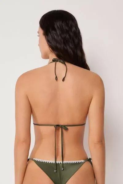 Green Refined Shine Triangle Bikini Top, 5501_173E, medium