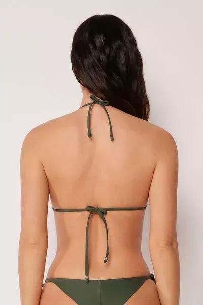 Green Sequin Net Triangle Bikini Top, 5501_175E, large image number 2