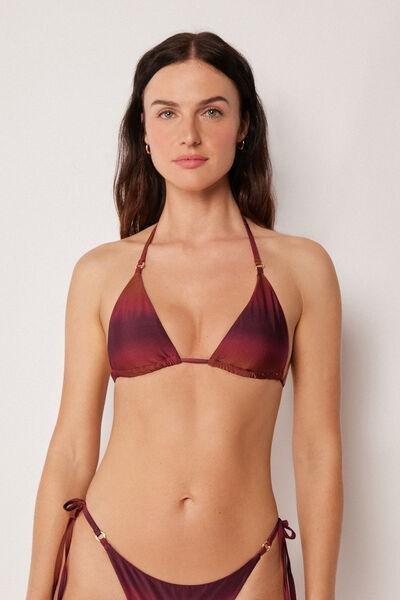 Burgundy Soft Shades Triangle Bikini Top, 5501_177E, medium