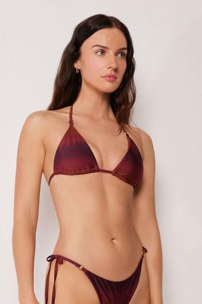 Burgundy Soft Shades Triangle Bikini Top, 5501_177E, large image number 1