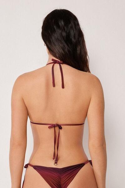Burgundy Soft Shades Triangle Bikini Top, 5501_177E, medium