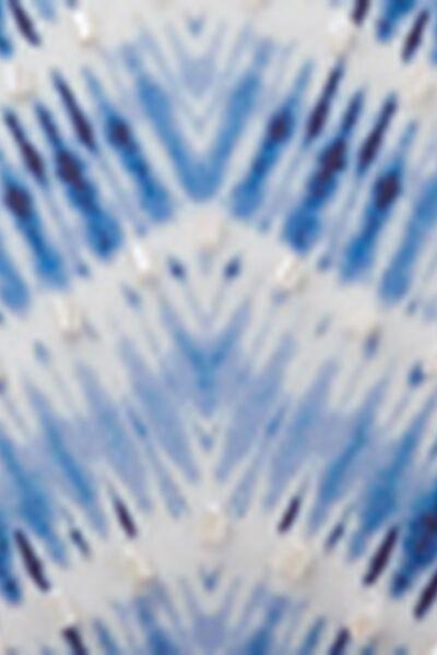 Blue/White Water Reflection Triangle Bikini Top, 5501_184E, large image number 4