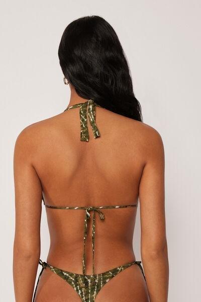 Green Tie-Dye Triangle Bikini Top, 5501_187E, large image number 2