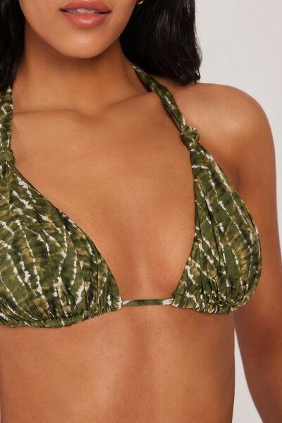 Green Tie-Dye Triangle Bikini Top, 5501_187E, large image number 3