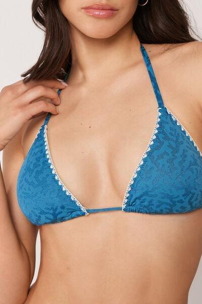 Blue Sea Corals Triangle Bikini Top, 5501_188E, large image number 3