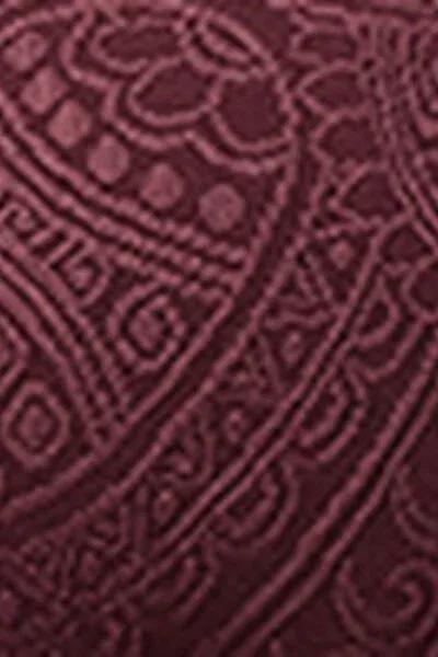 Burgundy Precious Jacquard Triangle Bikini Top, 5501_182E, large image number 4