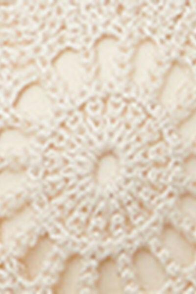White Floral Crochet Triangle Bikini Top, 5501_258E, large image number 4
